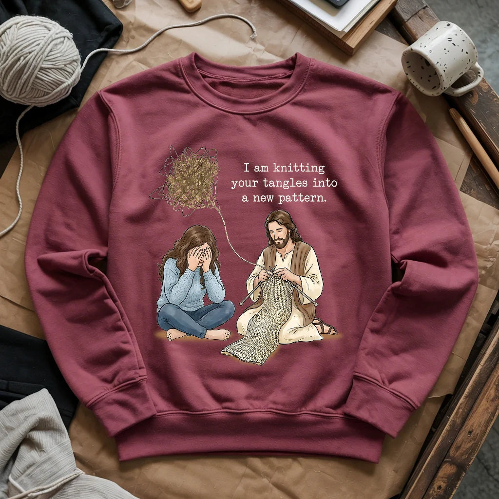 God Knitting Tangles Sweatshirt