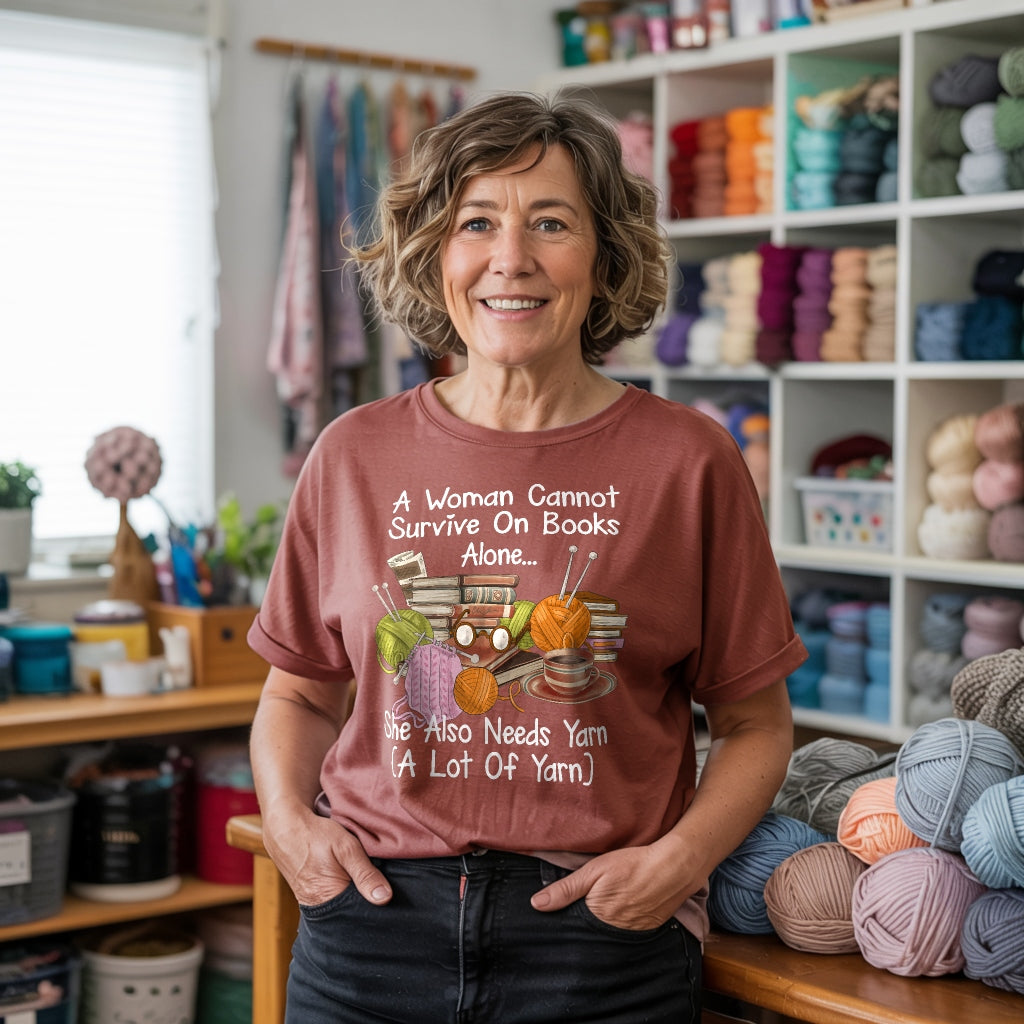Books & Yarn Lover T-shirt