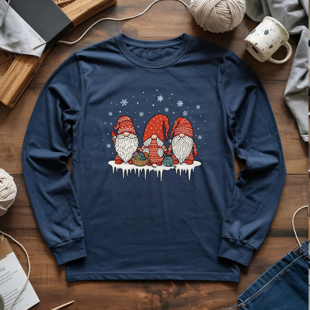 Three Knitty Gnomes Long Sleeve T-shirt