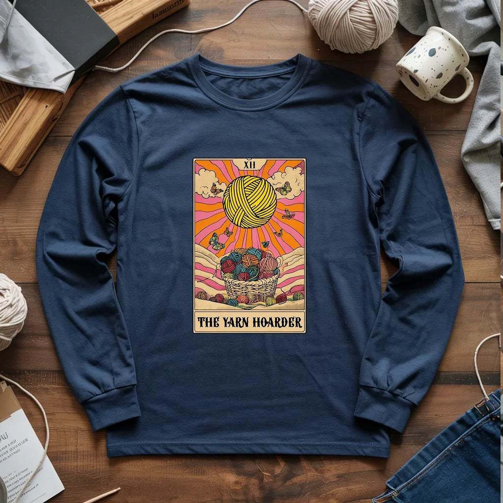Yarn Hoarder Tarot Long Sleeve T-shirt