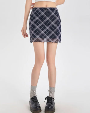 Outta Town Plaid Mini Skirt