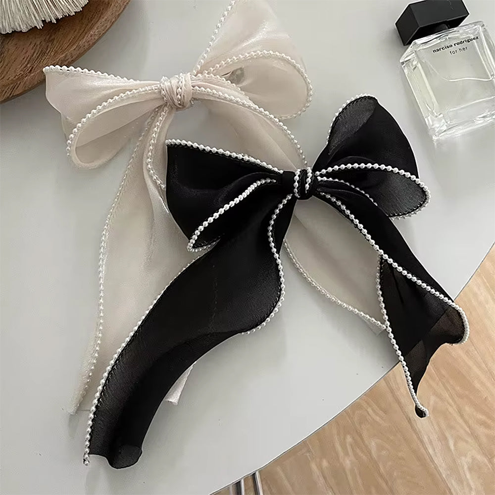 Old Money Pearl Hair Bow