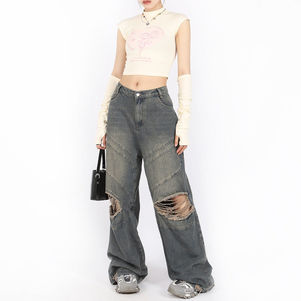 Pastel Soft Girl Tee with Arm Warmers