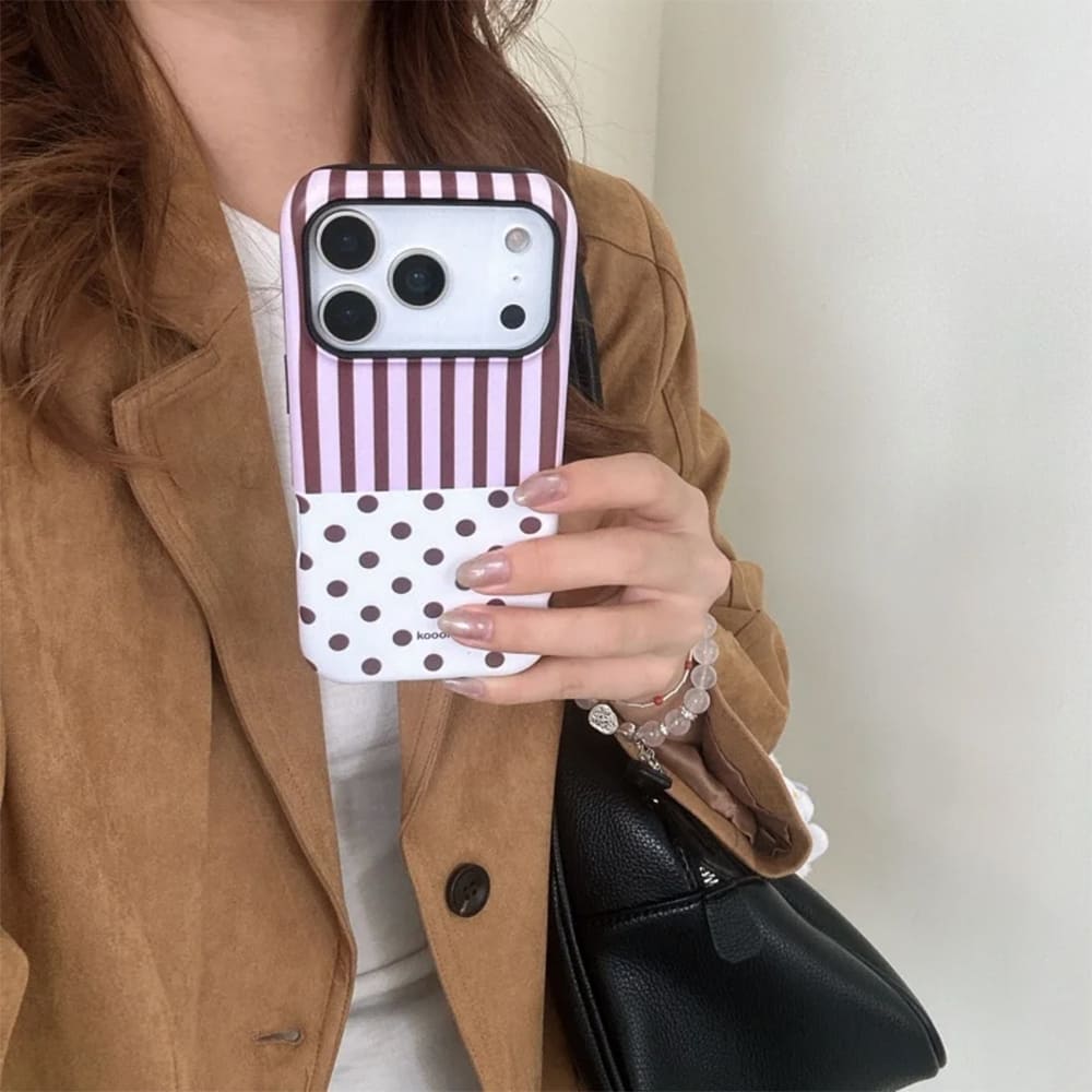 Polka Dot & Stripes iPhone Case