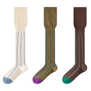 Campus Secrets Striped Knee Socks