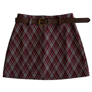 Library Crush Argyle Mini Skirt