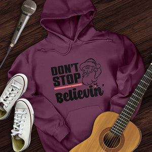 Don't Stop Believing Santa Hoodie