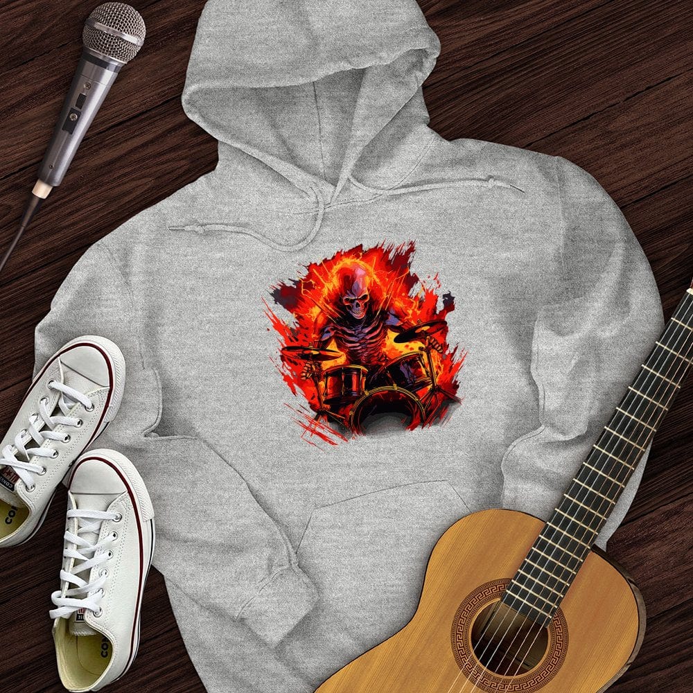 Fiery Drummer Guitar Hoodie