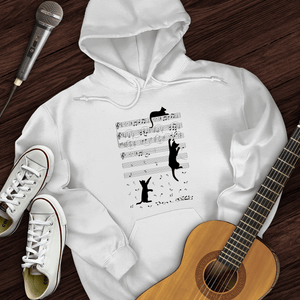 Climbing Cat On Musical Note Hoodie