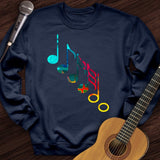 Colorful Music Notes Crewneck