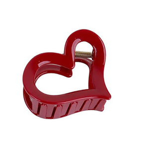 Red Lacquered Hair Claw Clips