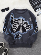 Weirdcore Skeleton Sweater
