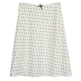 Satin Polka Dot Midi Skirt