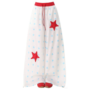 Star Girl Aesthetic Wide-Leg Trousers
