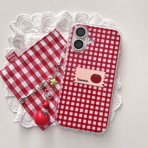 Tomato Checkered iPhone Case