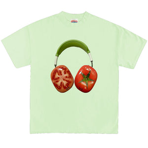Tomato Headphones Graphic T-Shirt