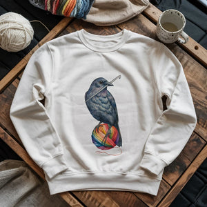 Crochet Crow Sweatshirt
