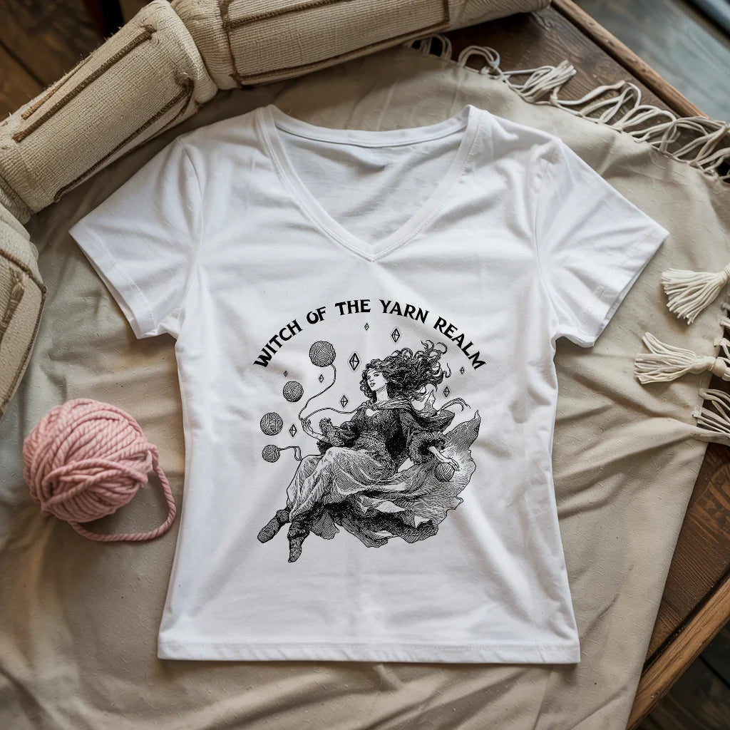Witch Of The Yarn Realm Lady V-neck