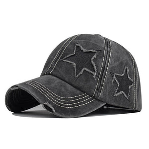 Y2K Glitter Star Denim Baseball Cap