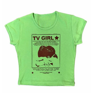 TV Girl Y2K Aesthetic Baby Tee